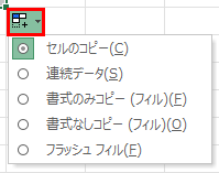 オートフィルオプション