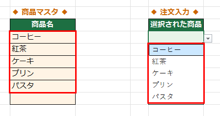 動的なドロップダウンリスト